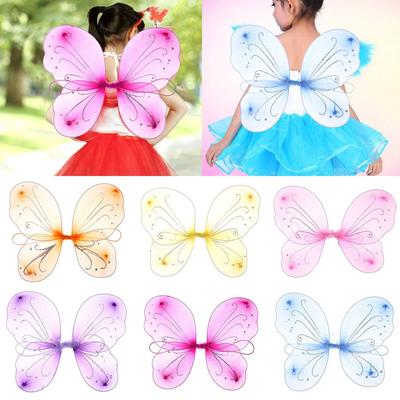 Fairy Wings Dress-Up Butterfly Wings Costume Sparkle Princess Angel Wing for Halloween Party Favor Cosplay Costume Dress Up Prop