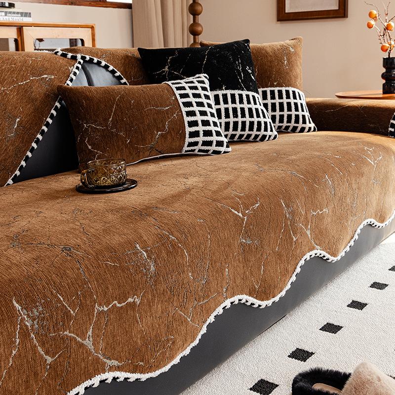 

French Special-Shaped New Non-Slip Sofa Cushion, High-End Sense Light Luxury Simple Seat Cushion, Sofa Cover Cover Cloth Towel 70*70cm