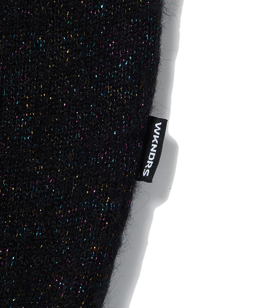 Wkndrs Metalic Knitted Zipup Hoodie (Black)