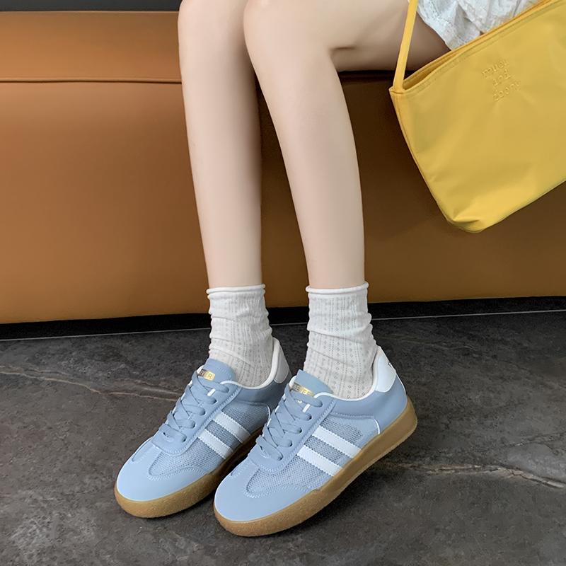 Fashion CRLAYDK Fashion Women's Sneakers Casual Summer Mesh Lace Up Walking Shoes for Ladies Breathable Comfort Sports Running Flats