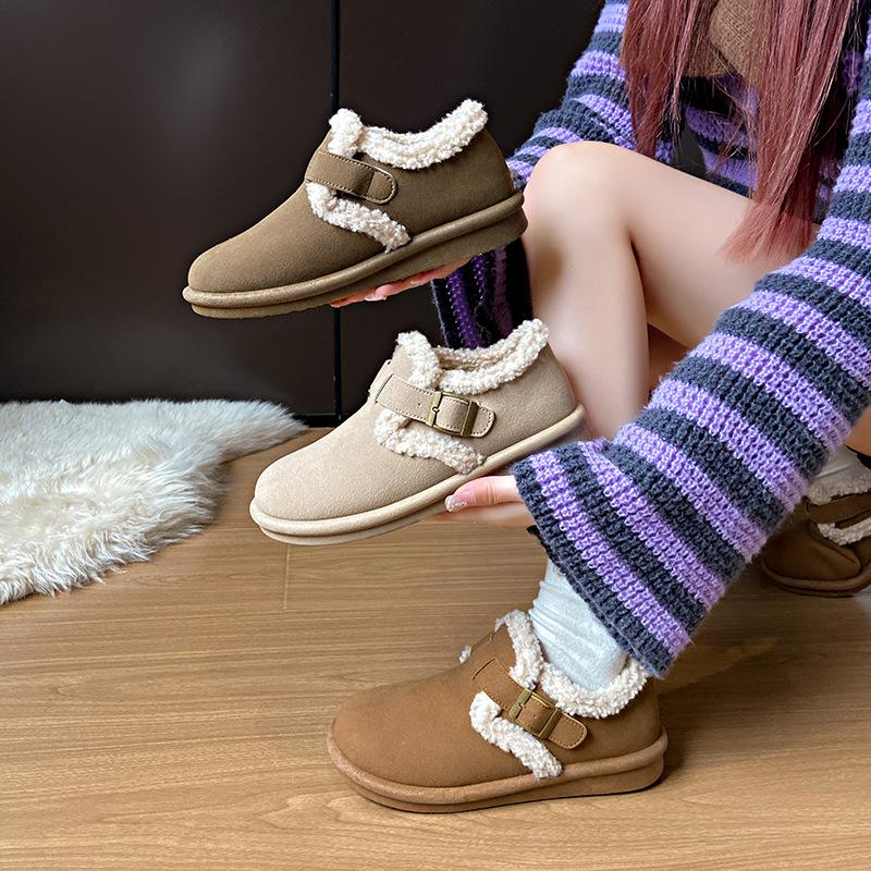 Thick-soled Winter Velvet Women's Cotton Shoes Thickened To Keep Warm 2025 Winter New Soft-soled Casual Shoes Cotton Shoes BN5801