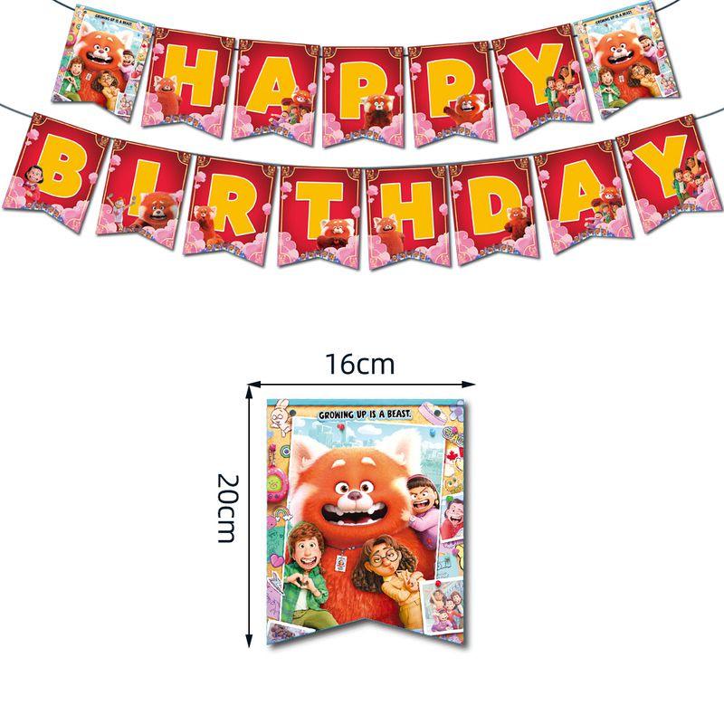 Red Birthday Turning Party Cartoon Decorations Banners Cake Topper Balloon Set