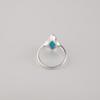 Apatit Edelstein 925 Sterling Silber Schmuck Partywear Ring Jahrestagsgeschenk Für Liebe CZR-20-11