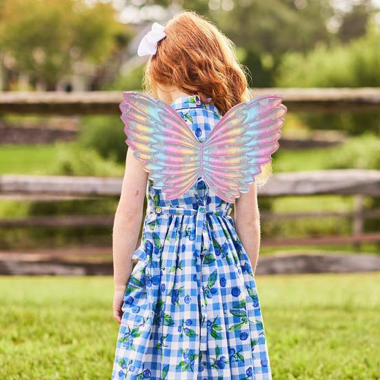 Yousheng Butterfly Wing Props with Fairy Stick Realistic Patterns Colorful Fairy Wings Props Halloween Decoration