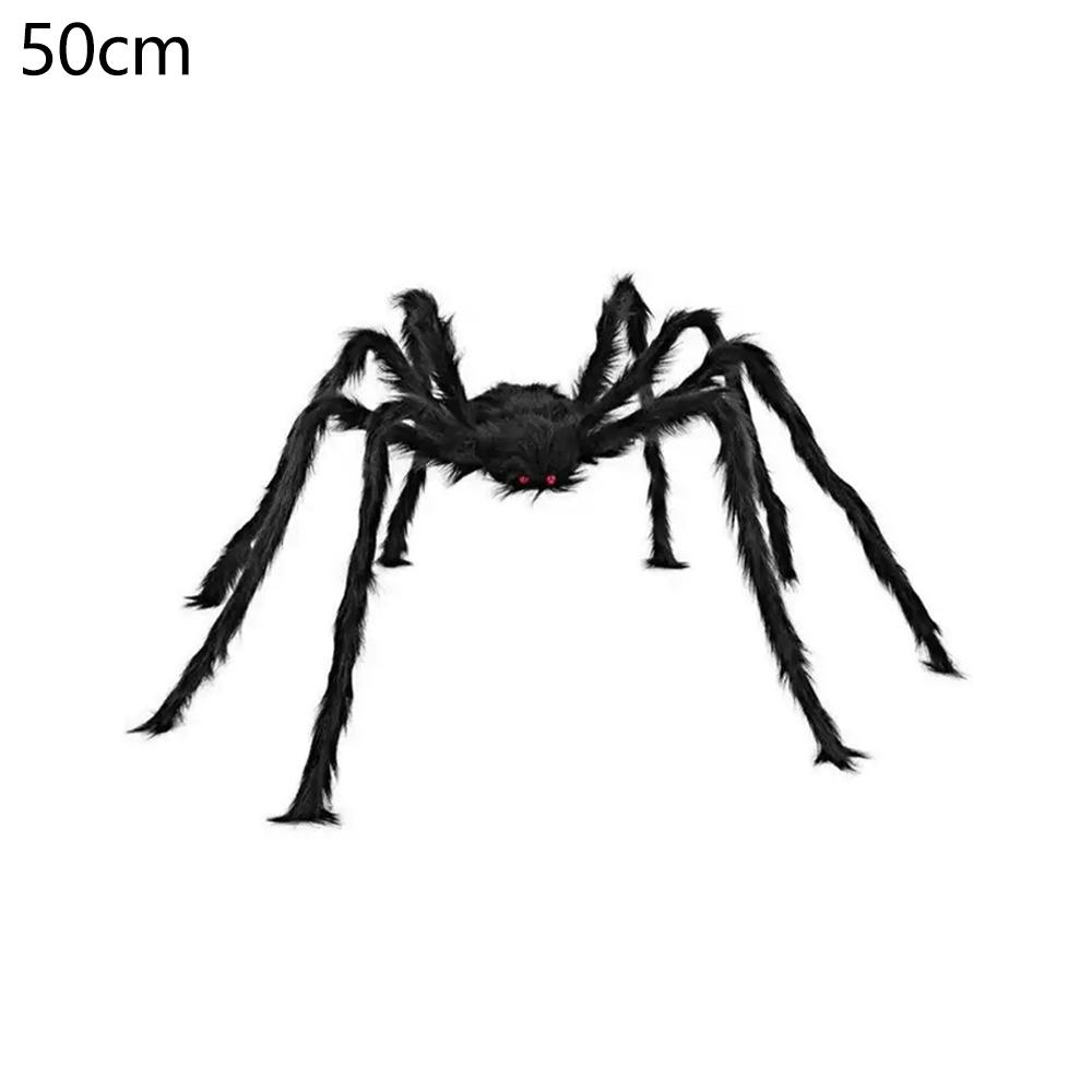 Halloween Plush Spider Veil Horror Party Decoration Props Simulation Spider Outdoor Party Decorations Spider