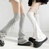 Lolita Jk Strap Up Leg Warmers for Women Y2K High Tube Socks Wide Leg Cover Stockings for Streetwear Party Cosplay Accessories