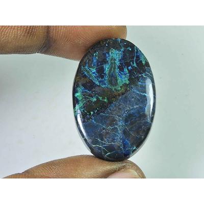 22X34X4MM Natural Shattuckite Oval Cabochon Loose Gemstone for Jewelry 54Cts SK-4474