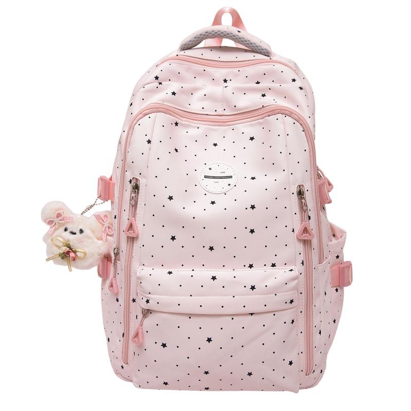 Polar Dot Print Backpack Women's Large Capacity Backpack Student Schoolbag