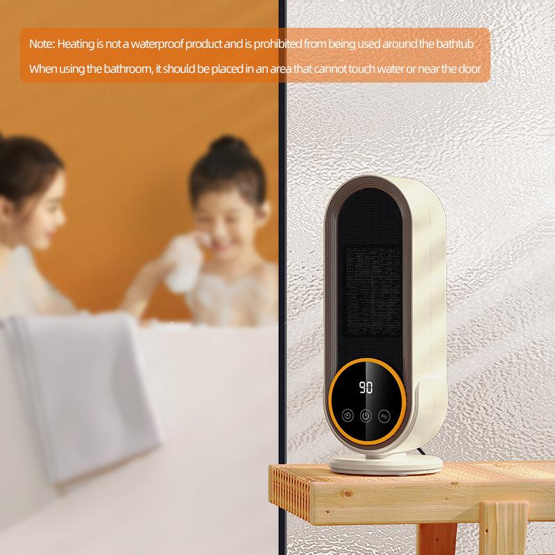 New 1200W High-power Touchscreen Desktop Heater, Home Intelligent Electric Heater, Indoor Electric Heater with Remote Control.