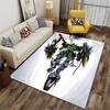Robot Warrior with Green Armor suitable as a non-slip mat for the living room or bedroom sofa