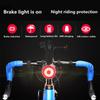 Usb Bike Tail Light Lantern Smart Brake Sensor Warning Taillights
