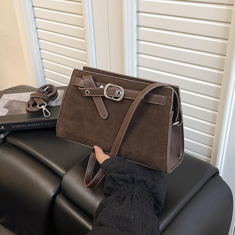 Retro Style Simple Matte Shoulder Small Square Bag Women's Bag New Small Bag Versatile Messenger Bag