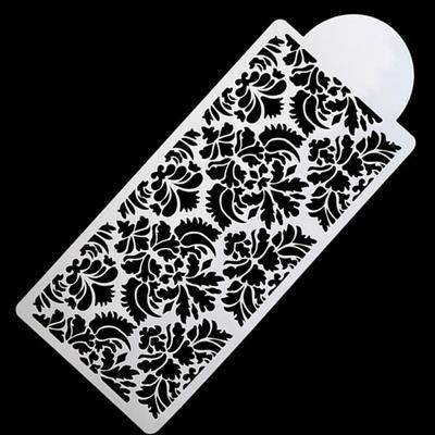 2PCS Wedding Supplies Sugarcraft DIY Template Fondant Mold Cake Damask Lace Border Cake Decorating Tool Cupcake Stencil