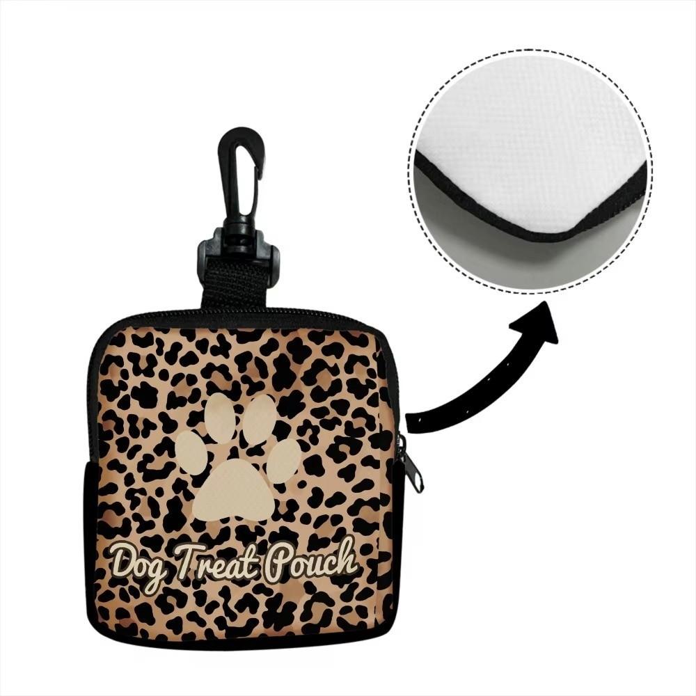 Mini Size Dog Treat Pouch Lightweight Portable Pet Training Pouch Leak-proof Zipper Closure Pet Snack Pouch Outdoor