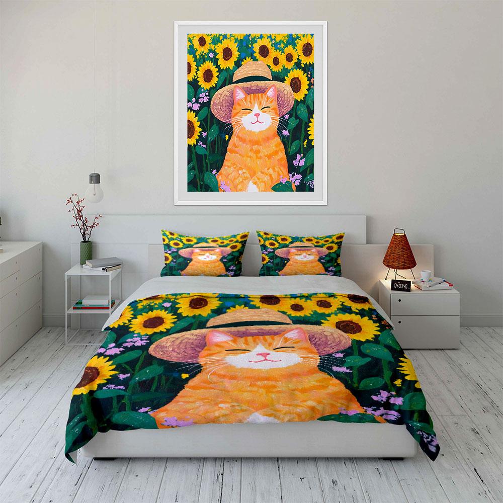 Cute Cartoon Dog Pattern Decor Bedding Duvet Cover Set Duvet Cover Pillowcases (1*Duvet Cover 2*Pillowcases, Without Duvet Insert)