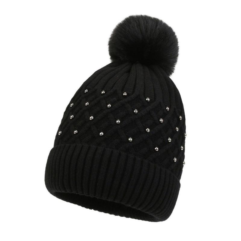 Winter New Chenille Wool Hat Women's Plush Warm Fashion Knitted Women's Hat Cycling Pullover Hat
