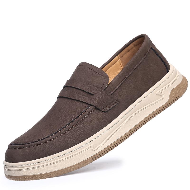 Fashion Luxury Brand Men's Comfortable Soft-Soled Slip-On Suede Leather  Loafers Versatile Casual Business Formal Genuine Leather Shoes