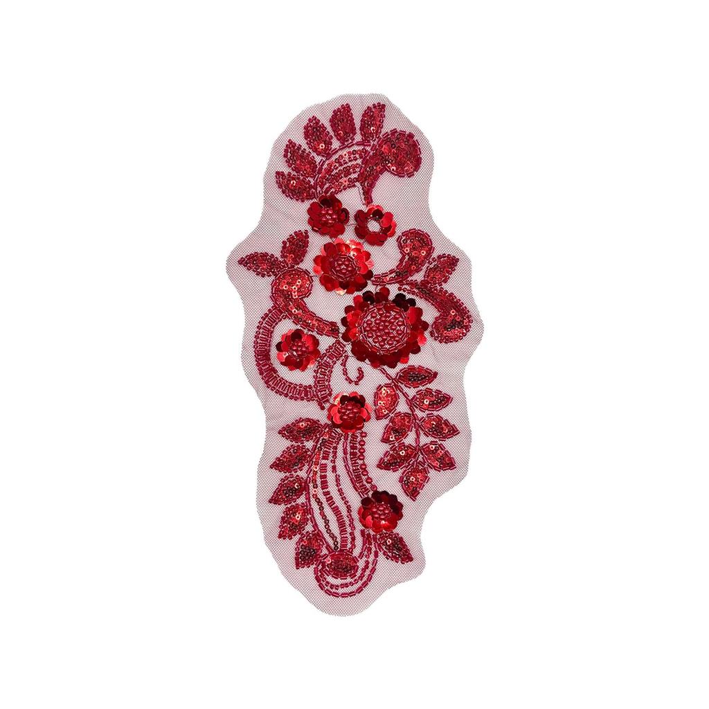 Multi-Color Mesh Beaded Sequins Flower Cloth Sticker Lace Lace Accessories Wedding Dress Handmade Diy Accessories Decoration