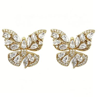 Zircon Earphone Clip Design Diy Personalized Sparkly Butterfly Earphone Buckle Accessories