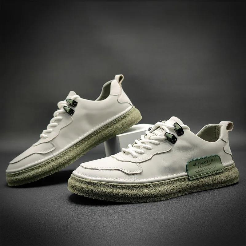 Fashion 2024 New Men's Sneakers Brand Leather Casual Shoes Trend Board Shoes for Men Comfort Flats Designer Mens Shoes Zapatillas Hombre