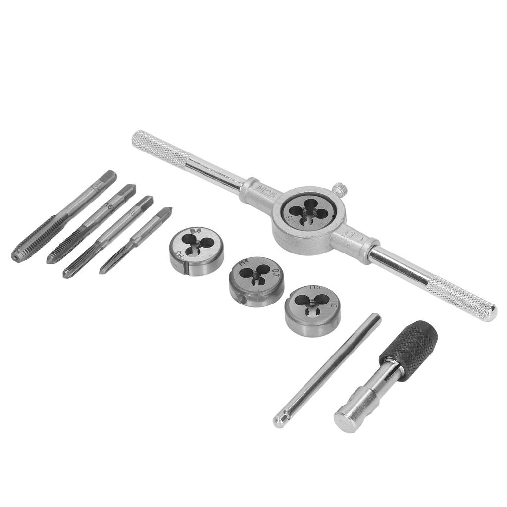 Set 10 Bucăți Tarozi Filiere Oțel M4 M5 M6 M8 Tarozi Filiere Metric Instrument Reînnoire Filet Creare Kit Instrument de Reparare