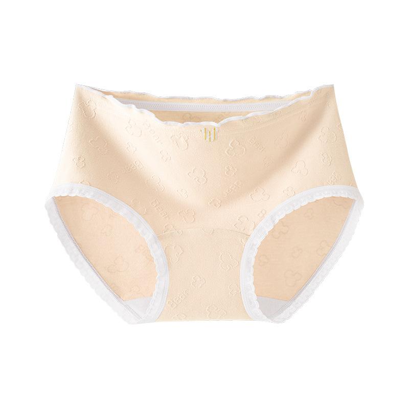 

Girls Spring and Autumn Sweet Bear Pure Cotton 10A Bacteriostatic Underwear XL телесный