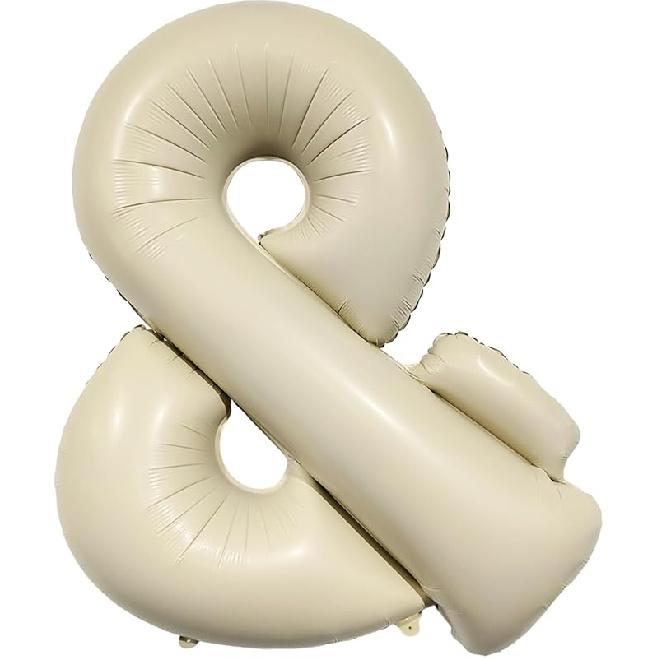 40 Inch Cream White 1 Balloon Numbers, Large Number 1 Balloon Foil Helium Number Balloons, Big 1st Foil Birthday Balloons for Boys Girls 1st Birthday