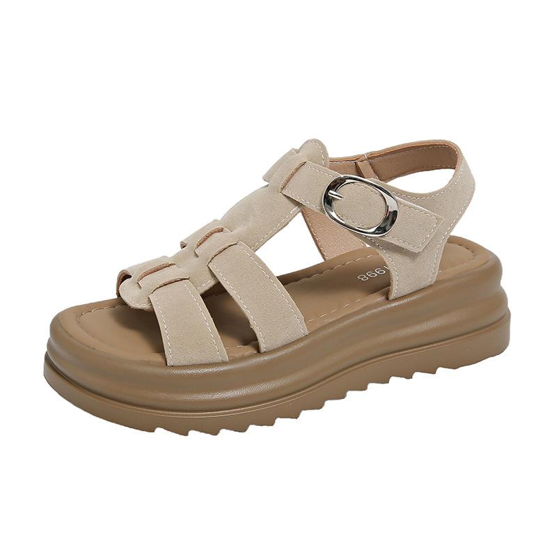 Sandals women's summer new women's shoes with niche casual comfortable platform beach Roman shoes women
