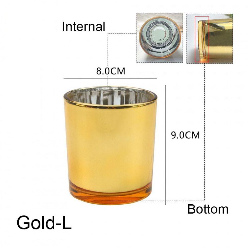 Creative Electroplated Glass Candle Cup Colorful Aroma Aromatherapy Cup Empty Glass Container Living Room Ornament