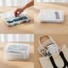 Plastic Document Storage Tote for A4 Folders Files and Craft Supplies with