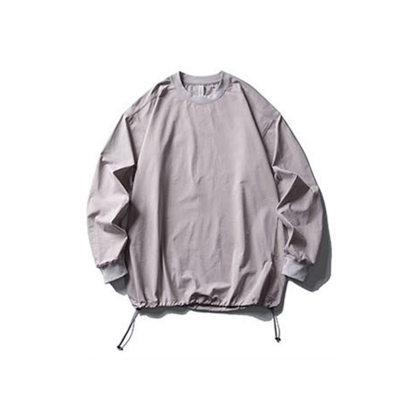 Mens Long Sleeve T Shirt Outdoor Quick Dry Sun Protection Loose Solid Color Casual Streetwear