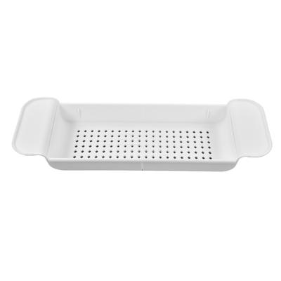 Vassoio Estensibile per Vasca da Bagno Multifunzione Organizer per Vasca Antiscivolo per Candela Asciugamano Libro