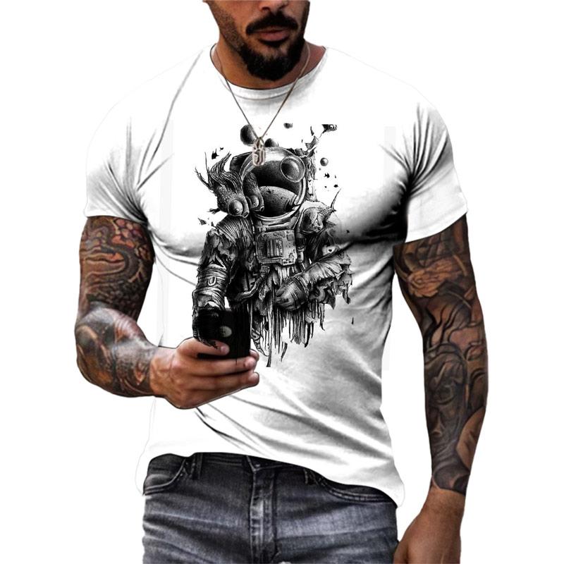 Männer Sommer Kurzarm O Hals 3D-Druck T-Shirt