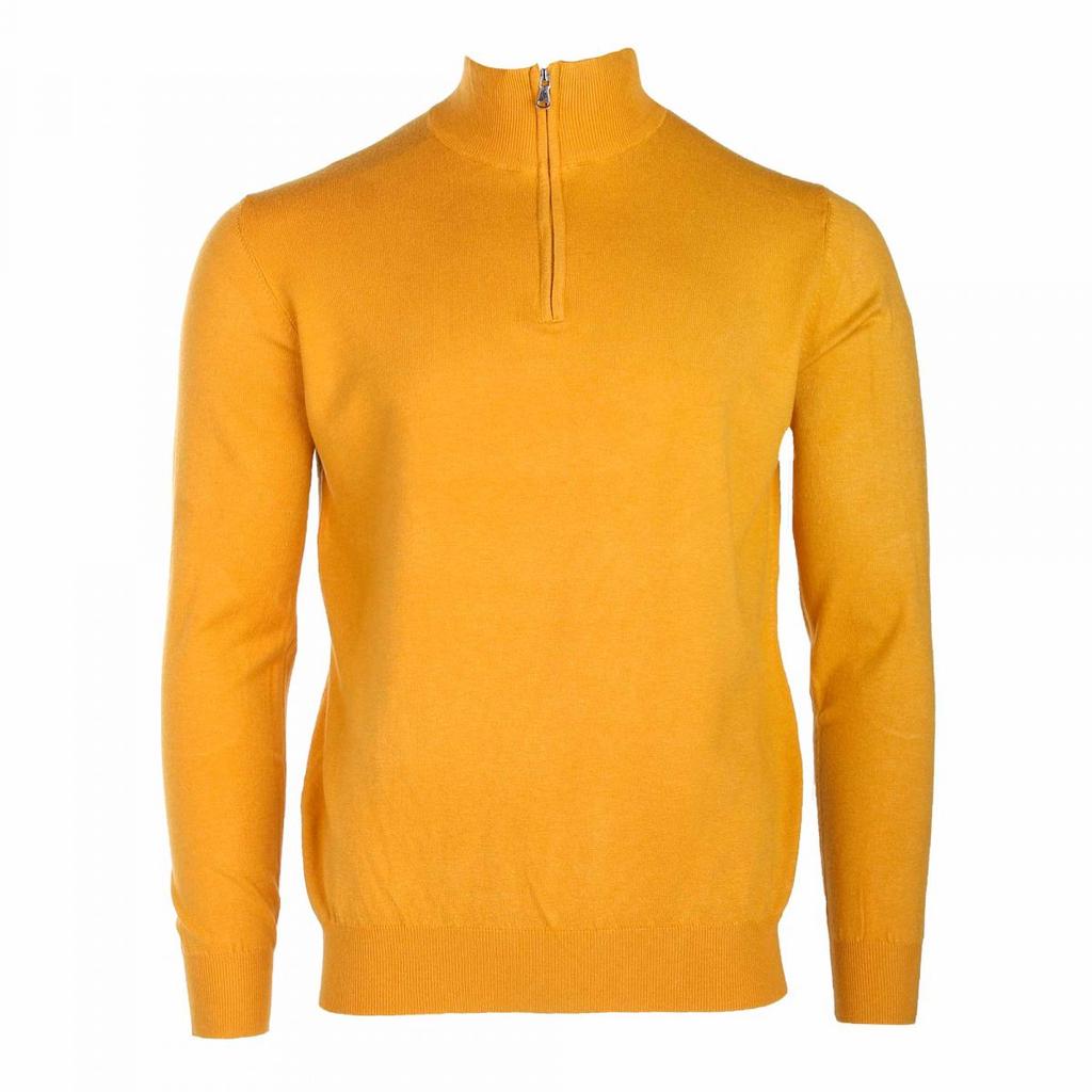 Buy Cashmere Wool Sweater Man with Zip Elbow Patches REAL CASHMERE at