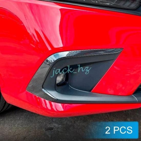 For Honda Civic -2024 Front Fog Light Cover Trims Accessories Carbon Fiber