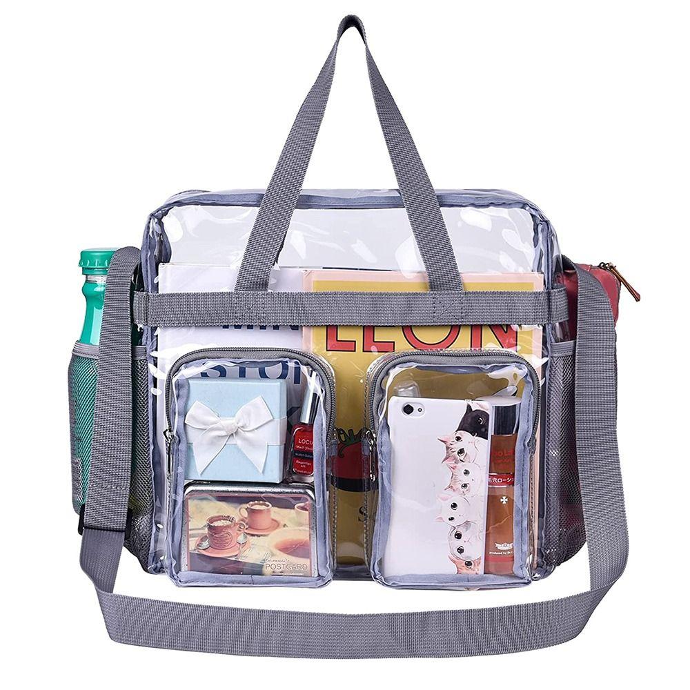 Stadium Approved Large Capacity Backpack Front Pocket Clear Bag Handbag Transparent Purse Shoulder Bag