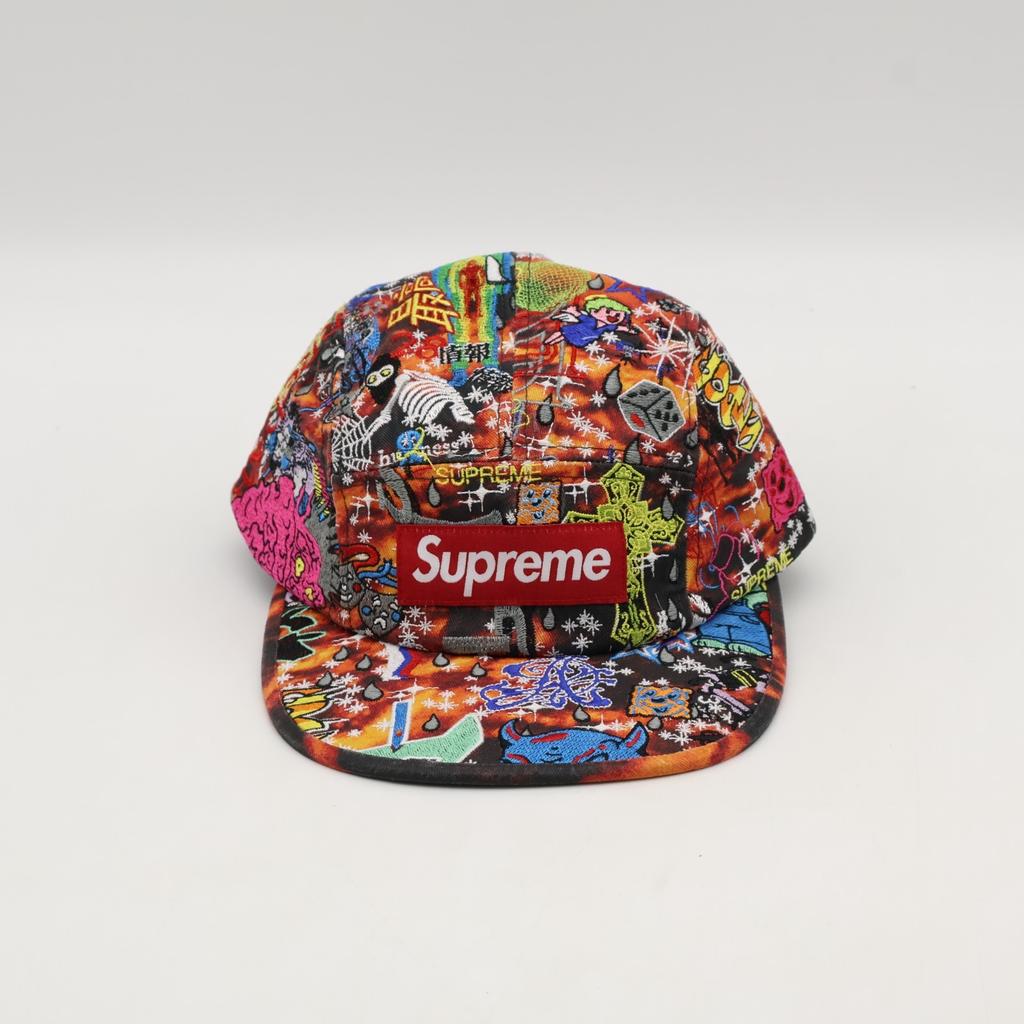 Supreme AOI Embroidered Camp Cap Flames