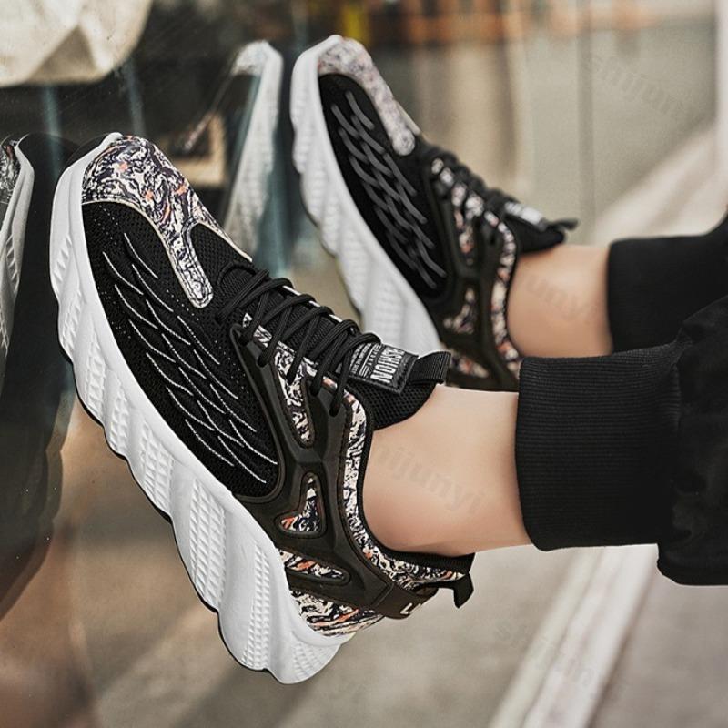 2026 Summer New Men's Fashi Trend Casual Sports Shoes Mesh Breathable Comfortable Thick Soled Shoes Low Top Platform sneakers