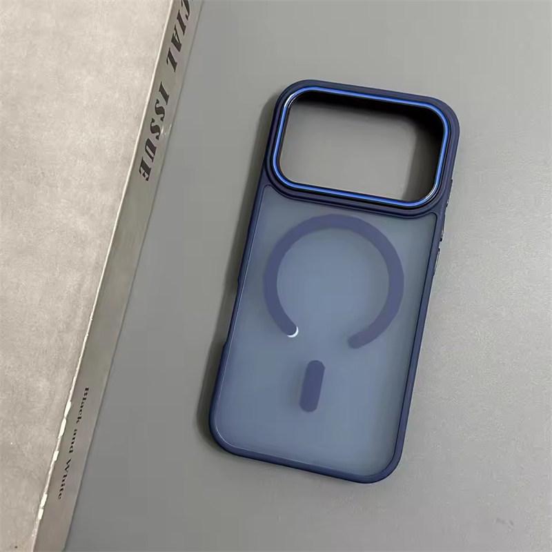 Kabelloses Laden Matte Magnetische Hülle für iPhone 17 16 Pro Max 15 14 Plus 13 12 11 17 Air Anti-Fall Bumper Durchscheinende TPU-Hülle