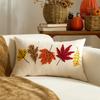 Festival Autumn Maple Leaf Pillow Pumpkin Embroidery Cushion Cover Modern Decoration Home Decoration Pillowcase Bedding