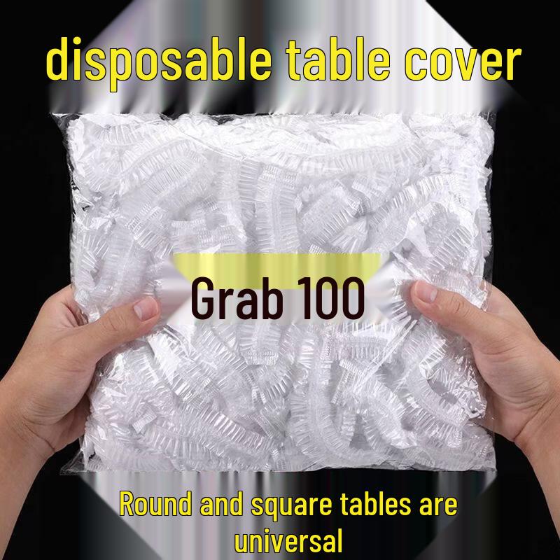 ZISIZ Red Round Elasticated Disposable Tablecloth