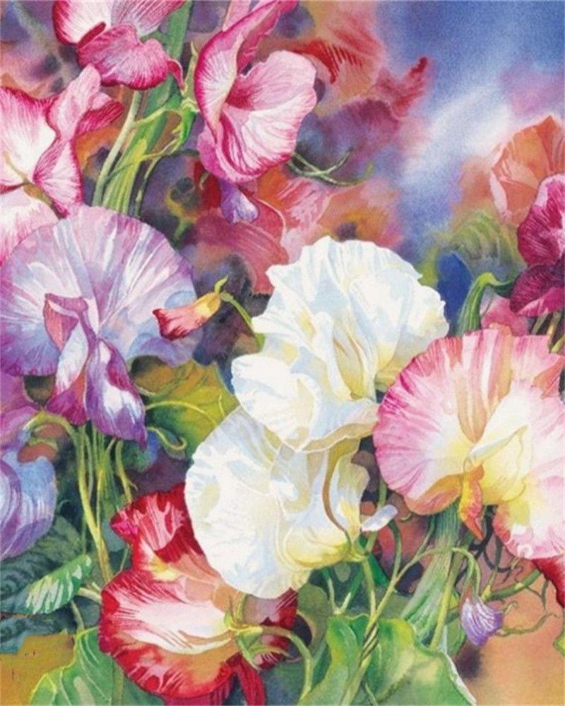 RUOPOTY Painting By Numbers Vase Hand Painted Pictures By Number Flower On Canvas Home Decoration DIY Gift Wall Art