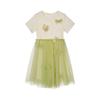 Fuluomi Girls' Color-Blocked Mesh Princess Dress