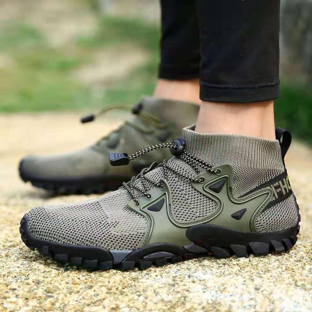 Unisex Mid-Cut Non-Slip Breathable Outdoor Hiking & Fishing Shoes