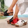 Retro Wedge Heel Sandals for Women Summer 2025 Comfort Thick Bottom Beach Slippers Women Punk Chunky Platform Sandalias Mujer
