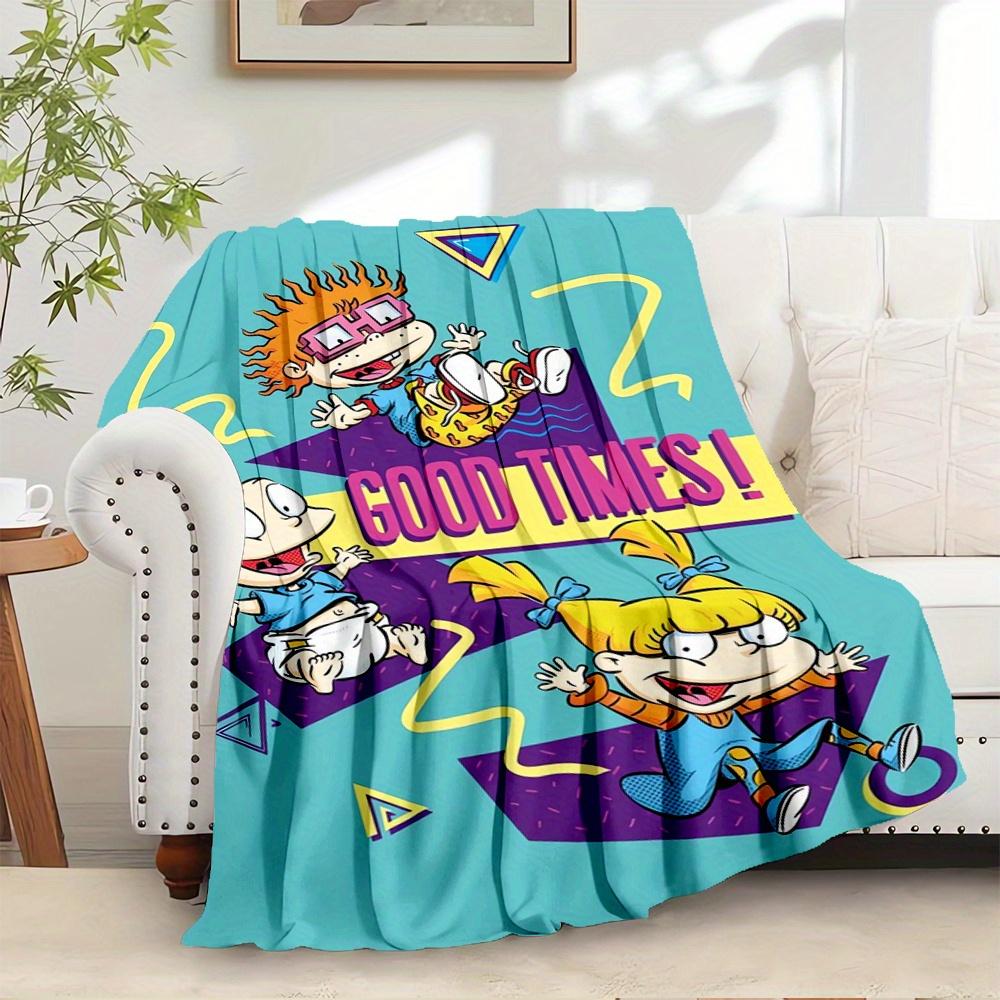 1pc Good Times,Rugrats,TommyDigital Print Fleece Blanket - Contemporary Style, Suitable for All Seasons, Perfect for Home, Travel, or Campin