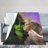 W-Wicked 2 Musical Movie Glinda Elphaba Blanket  Warm Soft Street Trend Plush Throw Blanket Flannel Bedspread Bed Cover