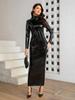 Plus Size PU-Leder Bodycon-Kleid - Sexy Europäischer & Amerikanischer Stil für Damen