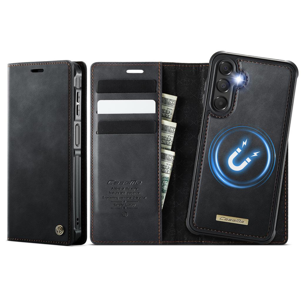 For Samsung Galaxy A14 5G/Galaxy M44 5G/Galaxy A14 4G Magnetic Case RFID Blocking Detachable Wallet Leather Phone Cover