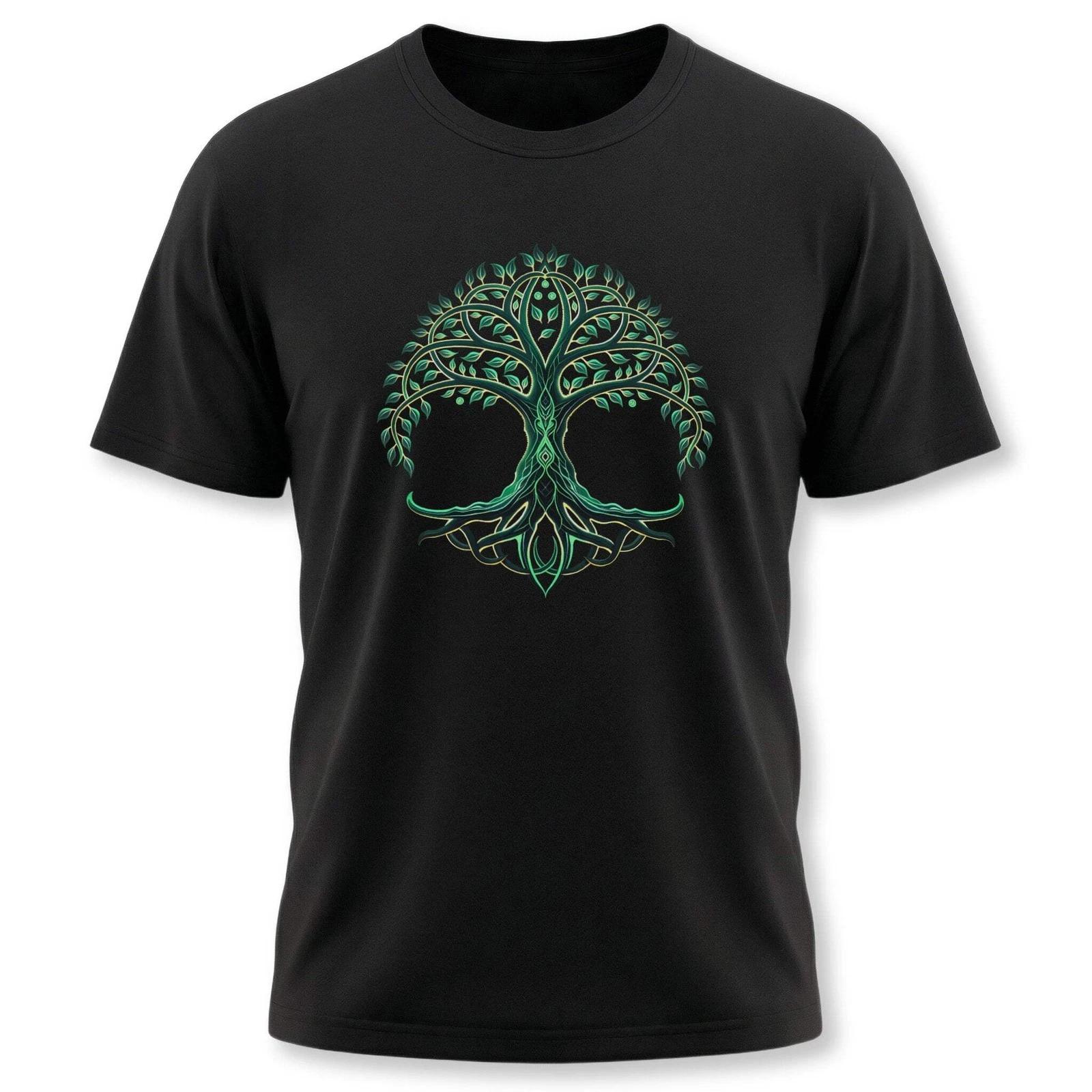 Celtic Tree of Life T-Shirt | Yggdrasil Unisex Graphic Print Tee Shirt Design XXL